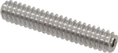 Value Collection - #10-24 UNC, 1" OAL, Cup Point Set Screw - Grade 18-8 Stainless Steel, 3/32" Key - USA Tool & Supply