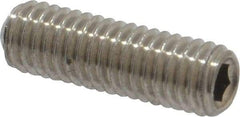 Value Collection - #10-32 UNF, 5/8" OAL, Cup Point Set Screw - Grade 18-8 Stainless Steel, 3/32" Key - USA Tool & Supply
