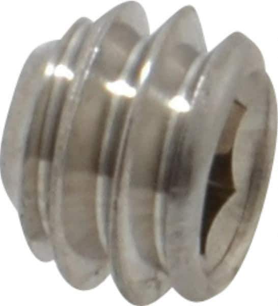 Value Collection - 1/4-20 UNC, 3/16" OAL, Cup Point Set Screw - Grade 18-8 Stainless Steel, 1/8" Key - USA Tool & Supply
