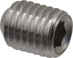 Value Collection - 1/4-28 UNF, 5/16" OAL, Cup Point Set Screw - Grade 18-8 Stainless Steel, 1/8" Key - USA Tool & Supply
