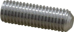 Value Collection - 1/4-28 UNF, 3/4" OAL, Cup Point Set Screw - Grade 18-8 Stainless Steel, 1/8" Key - USA Tool & Supply