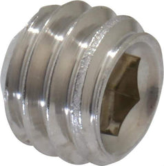 Value Collection - 5/16-18 UNC, 1/4" OAL, Cup Point Set Screw - Grade 18-8 Stainless Steel, 3/32" Key - USA Tool & Supply