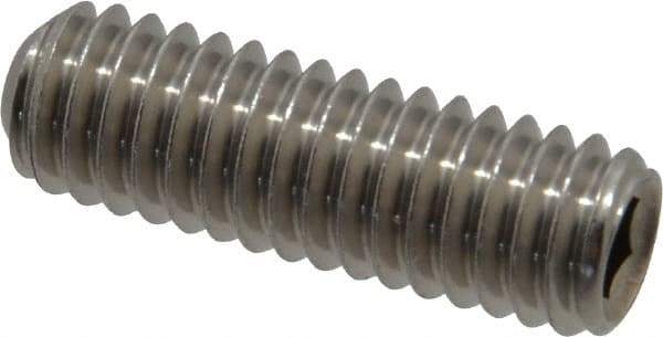 Value Collection - 5/16-18 UNC, 1" OAL, Cup Point Set Screw - Grade 18-8 Stainless Steel, 3/32" Key - USA Tool & Supply