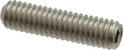 Value Collection - 5/16-18 UNC, 1-1/4" OAL, Cup Point Set Screw - Grade 18-8 Stainless Steel, 3/32" Key - USA Tool & Supply