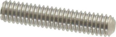 Value Collection - 5/16-18 UNC, 1-1/2" OAL, Cup Point Set Screw - Grade 18-8 Stainless Steel, 3/32" Key - USA Tool & Supply