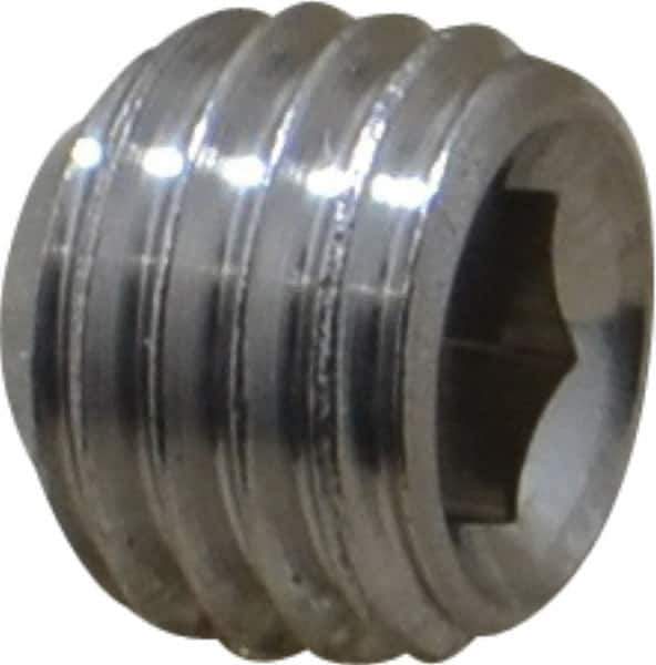 Value Collection - 5/16-24 UNF, 1/4" OAL, Cup Point Set Screw - Grade 18-8 Stainless Steel, 5/32" Key - USA Tool & Supply