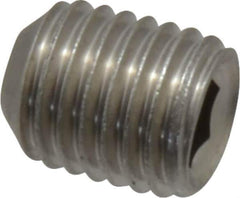 Value Collection - 5/16-24 UNF, 3/8" OAL, Cup Point Set Screw - Grade 18-8 Stainless Steel, 5/32" Key - USA Tool & Supply