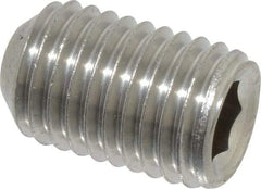Value Collection - 5/16-24 UNF, 1/2" OAL, Cup Point Set Screw - Grade 18-8 Stainless Steel, 5/32" Key - USA Tool & Supply