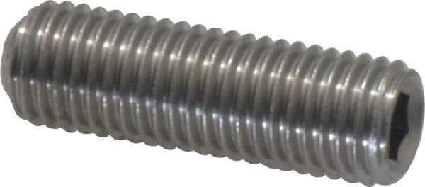 Value Collection - 5/16-24 UNF, 1" OAL, Cup Point Set Screw - Grade 18-8 Stainless Steel, 5/32" Key - USA Tool & Supply