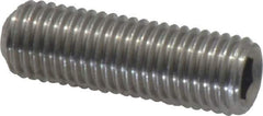 Value Collection - 5/16-24 UNF, 1" OAL, Cup Point Set Screw - Grade 18-8 Stainless Steel, 5/32" Key - USA Tool & Supply