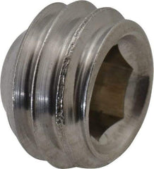 Value Collection - 3/8-16 UNC, 1/4" OAL, Cup Point Set Screw - Grade 18-8 Stainless Steel, 3/16" Key - USA Tool & Supply