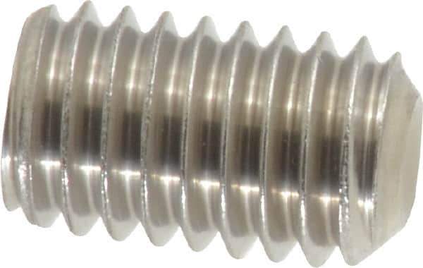 Value Collection - 3/8-16 UNC, 5/8" OAL, Cup Point Set Screw - Grade 18-8 Stainless Steel, 3/16" Key - USA Tool & Supply