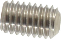 Value Collection - 3/8-16 UNC, 5/8" OAL, Cup Point Set Screw - Grade 18-8 Stainless Steel, 3/16" Key - USA Tool & Supply