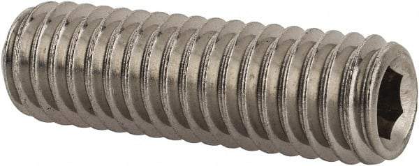 Value Collection - 3/8-16 UNC, 1-1/4" OAL, Cup Point Set Screw - Grade 18-8 Stainless Steel, 3/16" Key - USA Tool & Supply