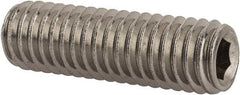 Value Collection - 3/8-16 UNC, 1-1/4" OAL, Cup Point Set Screw - Grade 18-8 Stainless Steel, 3/16" Key - USA Tool & Supply