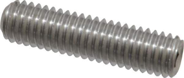 Value Collection - 3/8-16 UNC, 1-1/2" OAL, Cup Point Set Screw - Grade 18-8 Stainless Steel, 3/16" Key - USA Tool & Supply