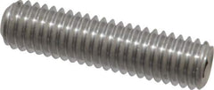 Value Collection - 3/8-16 UNC, 1-1/2" OAL, Cup Point Set Screw - Grade 18-8 Stainless Steel, 3/16" Key - USA Tool & Supply