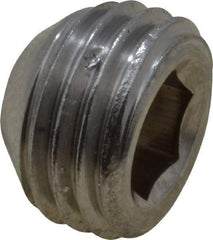 Value Collection - 3/8-24 UNF, 1/4" OAL, Cup Point Set Screw - Grade 18-8 Stainless Steel, 3/16" Key - USA Tool & Supply