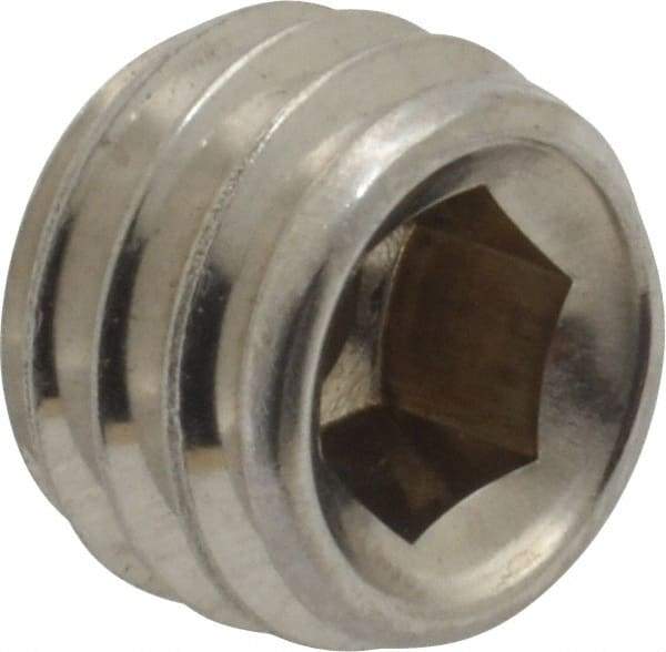 Value Collection - 1/2-13 UNC, 3/8" OAL, Cup Point Set Screw - Grade 18-8 Stainless Steel, 1/4" Key - USA Tool & Supply