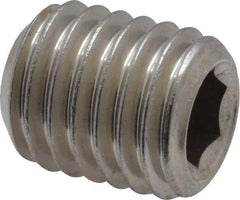 Value Collection - 5/8-11 UNC, 3/4" OAL, Cup Point Set Screw - Grade 18-8 Stainless Steel, 5/16" Key - USA Tool & Supply