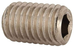 Value Collection - 5/8-11 UNC, 1" OAL, Cup Point Set Screw - Grade 18-8 Stainless Steel, 5/16" Key - USA Tool & Supply