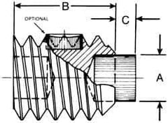 Made in USA - M6, 8mm Length of Thread, Soft Tip Point Set Screw - Grade 8 Alloy Steel - USA Tool & Supply