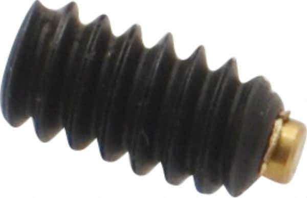 Made in USA - #6-32 UNC, 1/4" Length of Thread, Soft Tip Point Set Screw - Grade 8 Alloy Steel - USA Tool & Supply