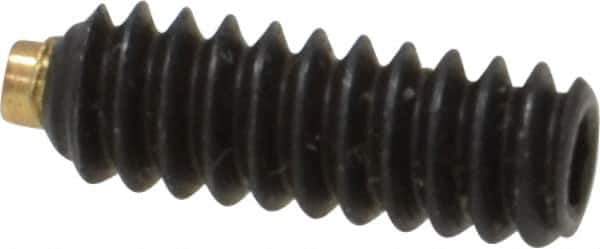 Made in USA - #6-32 UNC, 3/8" Length of Thread, Soft Tip Point Set Screw - Grade 8 Alloy Steel - USA Tool & Supply