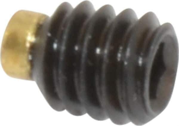 Made in USA - #8-32 UNC, 3/16" Length of Thread, Soft Tip Point Set Screw - Grade 8 Alloy Steel - USA Tool & Supply