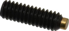 Made in USA - #8-32 UNC, 1/2" Length of Thread, Soft Tip Point Set Screw - Grade 8 Alloy Steel - USA Tool & Supply