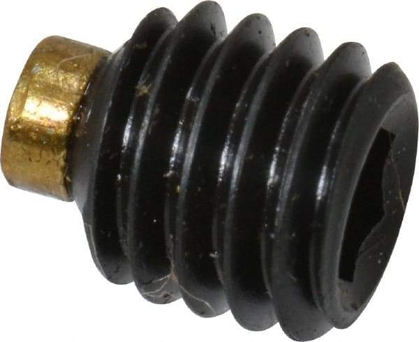 Made in USA - #10-32 UNF, 3/16" Length of Thread, Soft Tip Point Set Screw - Grade 8 Alloy Steel - USA Tool & Supply