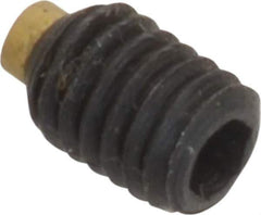 Made in USA - #10-32 UNF, 1/4" Length of Thread, Soft Tip Point Set Screw - Grade 8 Alloy Steel - USA Tool & Supply