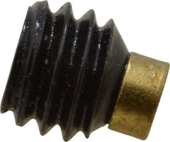 Made in USA - 5/16-18 UNC, 1/4" Length of Thread, Soft Tip Point Set Screw - Grade 8 Alloy Steel - USA Tool & Supply
