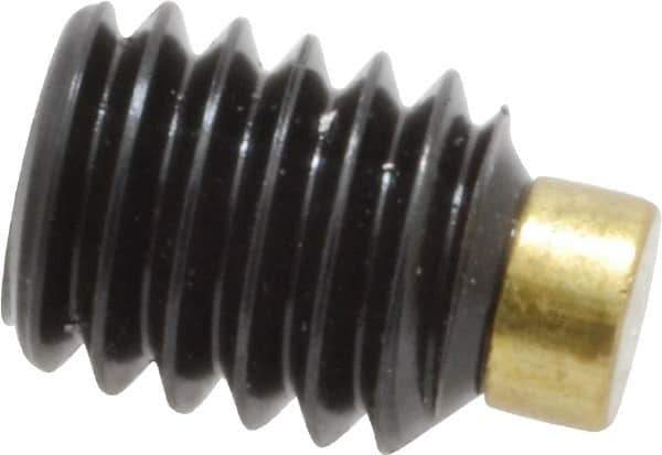 Made in USA - 5/16-18 UNC, 3/8" Length of Thread, Soft Tip Point Set Screw - Grade 8 Alloy Steel - USA Tool & Supply