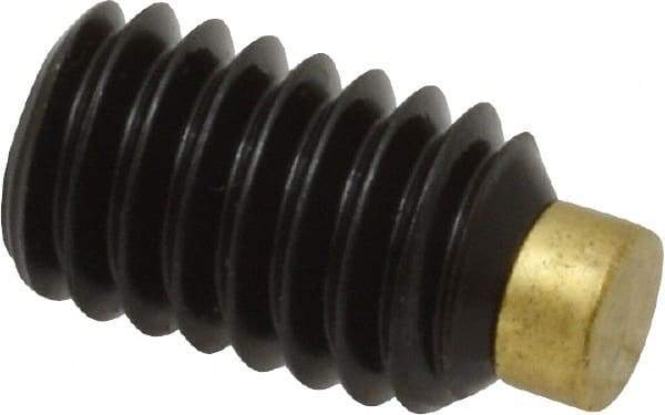 Made in USA - 5/16-18 UNC, 1/2" Length of Thread, Soft Tip Point Set Screw - Grade 8 Alloy Steel - USA Tool & Supply