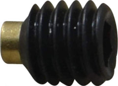 Made in USA - 3/8-16 UNC, 3/8" Length of Thread, Soft Tip Point Set Screw - Grade 8 Alloy Steel - USA Tool & Supply