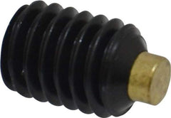 Made in USA - 3/8-16 UNC, 1/2" Length of Thread, Soft Tip Point Set Screw - Grade 8 Alloy Steel - USA Tool & Supply