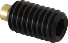 Made in USA - 3/8-16 UNC, 5/8" Length of Thread, Soft Tip Point Set Screw - Grade 8 Alloy Steel - USA Tool & Supply