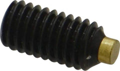 Made in USA - 3/8-16 UNC, 3/4" Length of Thread, Soft Tip Point Set Screw - Grade 8 Alloy Steel - USA Tool & Supply