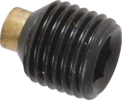 Made in USA - 3/8-24 UNF, 3/8" Length of Thread, Soft Tip Point Set Screw - Grade 8 Alloy Steel - USA Tool & Supply