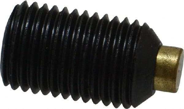 Made in USA - 3/8-24 UNF, 5/8" Length of Thread, Soft Tip Point Set Screw - Grade 8 Alloy Steel - USA Tool & Supply