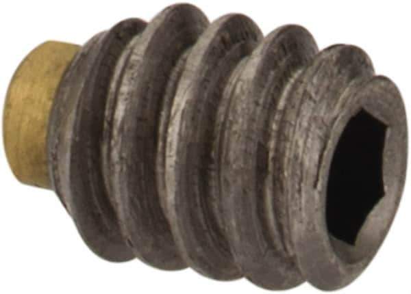 Made in USA - #4-40 UNC, 1/8" Length of Thread, Soft Tip Point Set Screw - Grade 18-8 Stainless Steel - USA Tool & Supply
