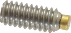 Made in USA - #8-32 UNC, 3/8" Length of Thread, Soft Tip Point Set Screw - Grade 18-8 Stainless Steel - USA Tool & Supply