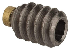 Made in USA - #10-24 UNC, 1/4" Length of Thread, Soft Tip Point Set Screw - Grade 18-8 Stainless Steel - USA Tool & Supply