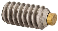 Made in USA - #10-24 UNC, 3/8" Length of Thread, Soft Tip Point Set Screw - Grade 18-8 Stainless Steel - USA Tool & Supply