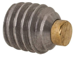 Made in USA - #10-32 UNF, 3/16" Length of Thread, Soft Tip Point Set Screw - Grade 18-8 Stainless Steel - USA Tool & Supply