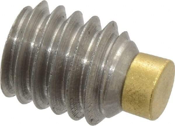 Made in USA - 5/16-18 UNC, 3/8" Length of Thread, Soft Tip Point Set Screw - Grade 18-8 Stainless Steel - USA Tool & Supply