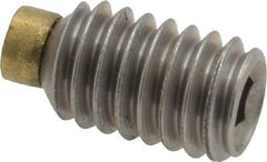 Made in USA - 5/16-18 UNC, 1/2" Length of Thread, Soft Tip Point Set Screw - Grade 18-8 Stainless Steel - USA Tool & Supply