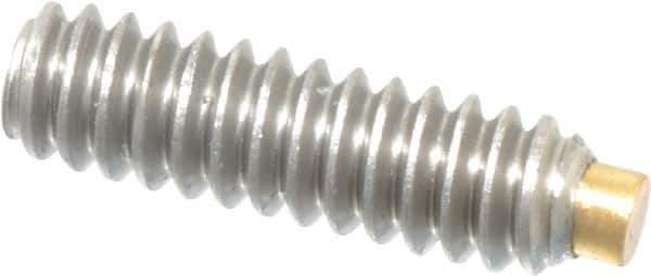 Made in USA - #4-40 UNC, 3/8" Length of Thread, Soft Tip Point Set Screw - Grade 18-8 Stainless Steel - USA Tool & Supply