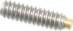 Made in USA - #4-40 UNC, 3/8" Length of Thread, Soft Tip Point Set Screw - Grade 18-8 Stainless Steel - USA Tool & Supply
